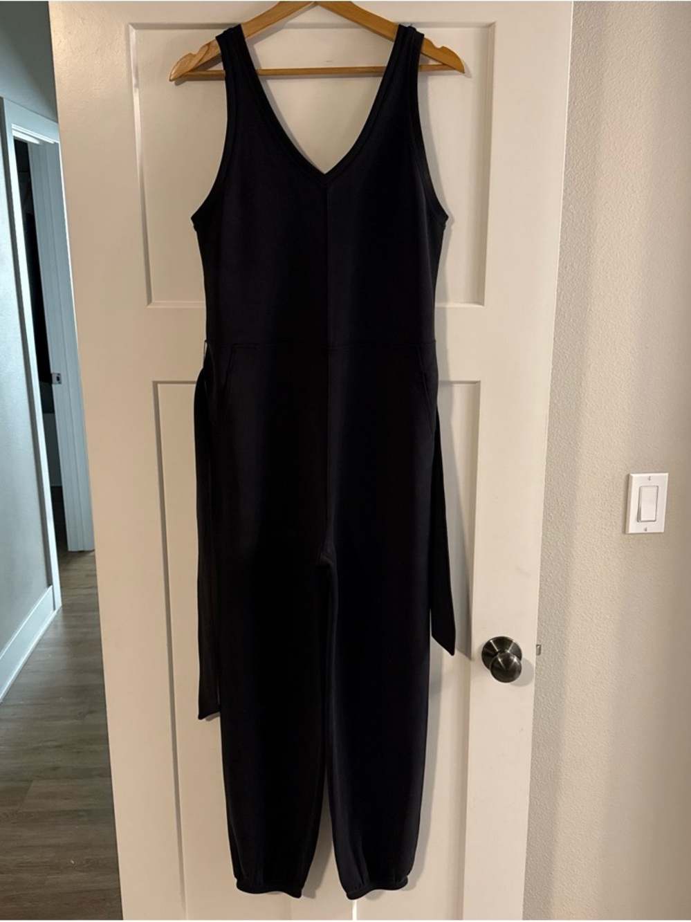Lululemon Women's Black V-Neck Jumpsuit